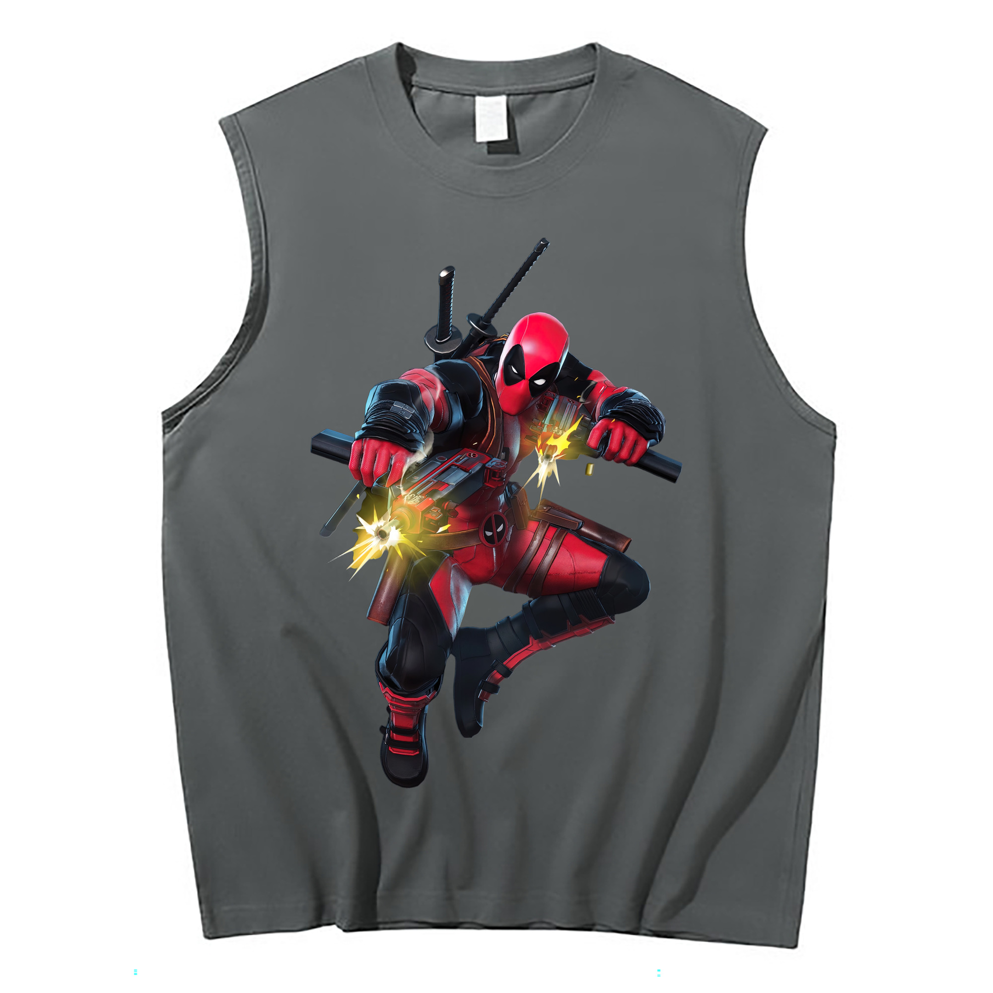 （画像用） Deadpool デッドプール コットン100％タンクトップ（フロントプリント）